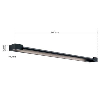 LED osvetljenje za kupatilsko ogledalo MARILYN LED/24W/230V 90 cm IP44 crna