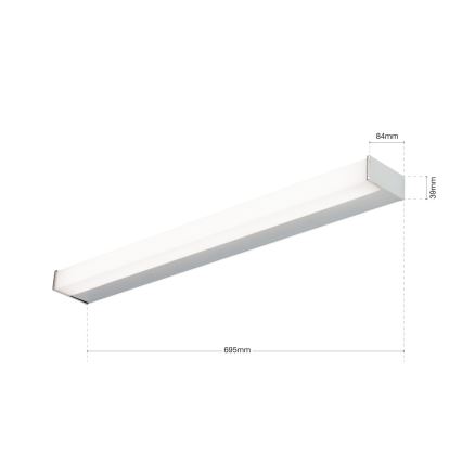 LED Osvetljenje ogledala MARILYN LED/17W/230V 69,5 cm sjajni krom