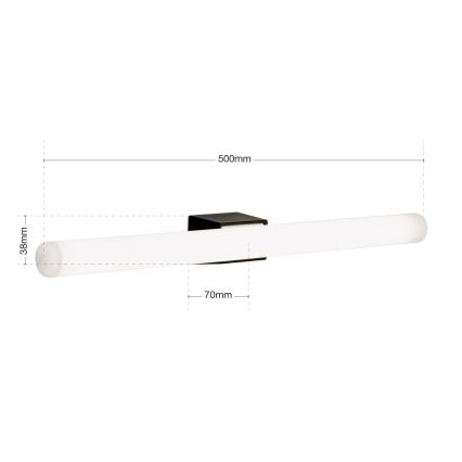 LED Zidna lampa VISAGIST 1xS14d/8W/230V crno