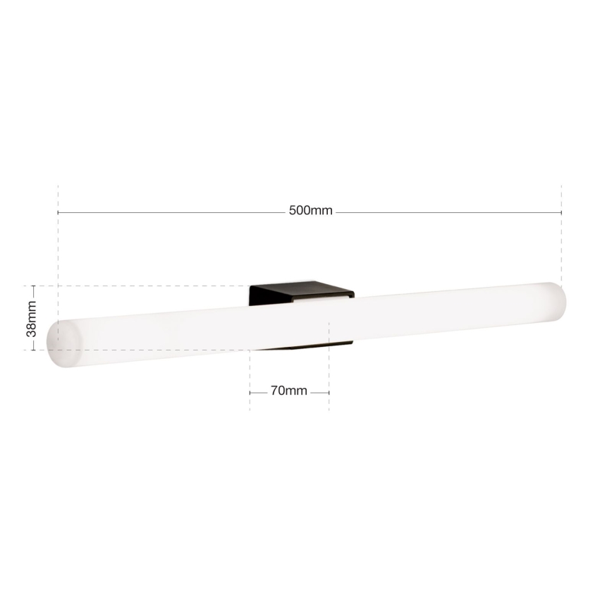 LED Zidna lampa VISAGIST 1xS14d/8W/230V crno