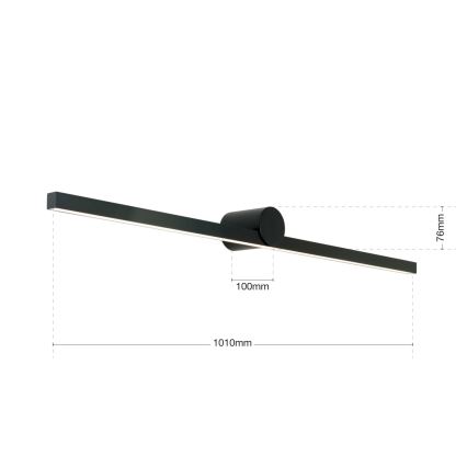 LED Rasveta za ogledalo u kupatilu BEAUTY LED/24W/230V 101 cm IP54 crno