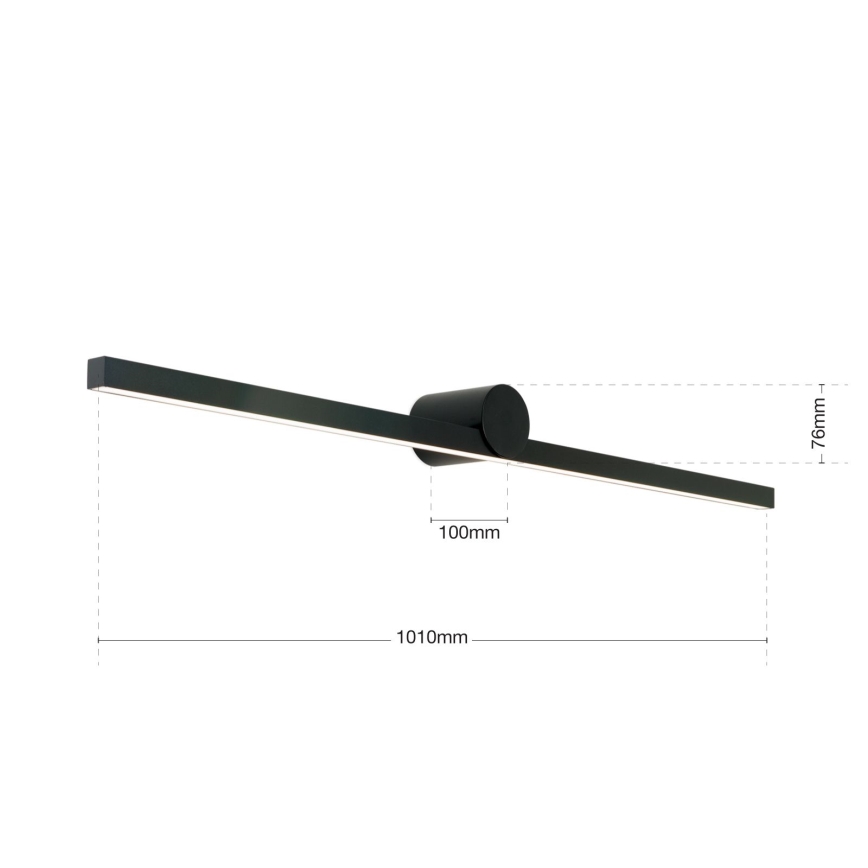 LED Rasveta za ogledalo u kupatilu BEAUTY LED/24W/230V 101 cm IP54 crno