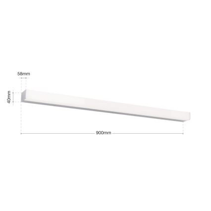 LED Rasveta za ogledalo u kupatilu HORIZON LED/18W/230V 3000/4000K 90 cm IP44 srebrno