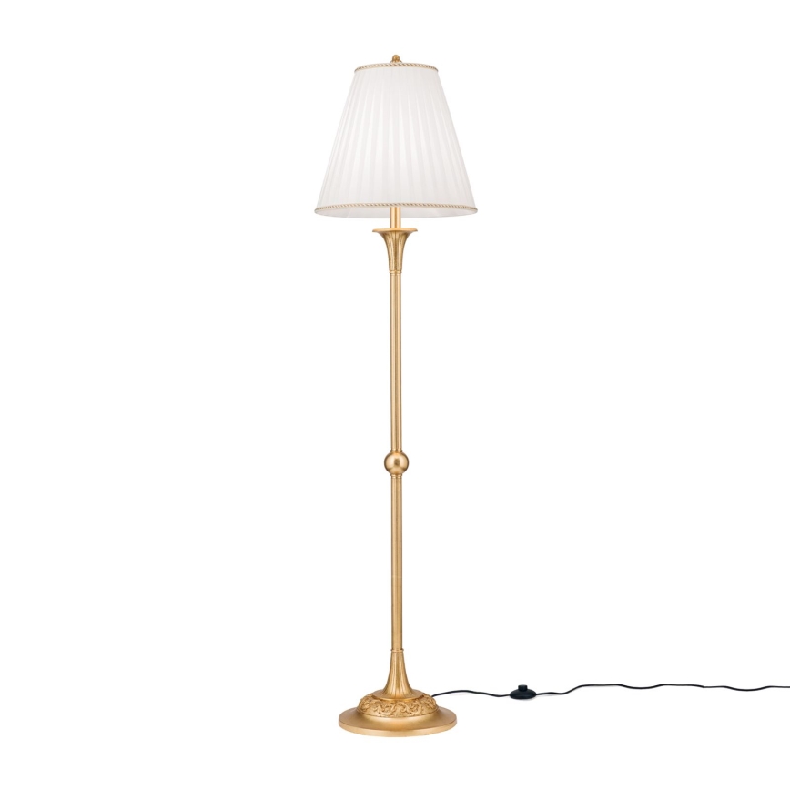 Podna lampa FONSA 1xE27/60W/230V bela/zlatna
