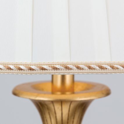Podna lampa FONSA 1xE27/60W/230V bela/zlatna