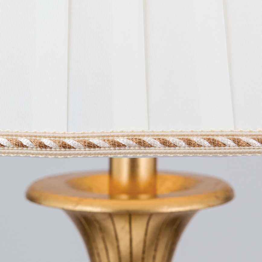 Podna lampa FONSA 1xE27/60W/230V bela/zlatna