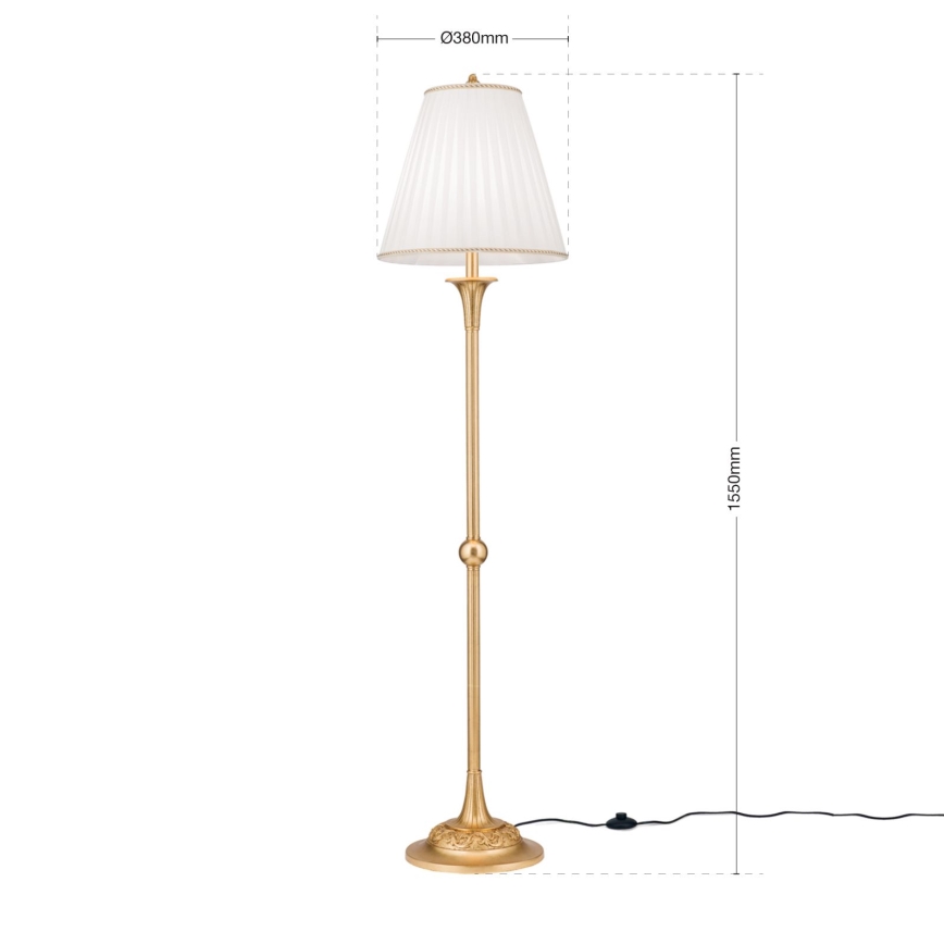 Podna lampa FONSA 1xE27/60W/230V bela/zlatna
