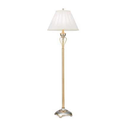 Podna lampa TIZIA 1xE27/60W/230V bela/zlatna/patina