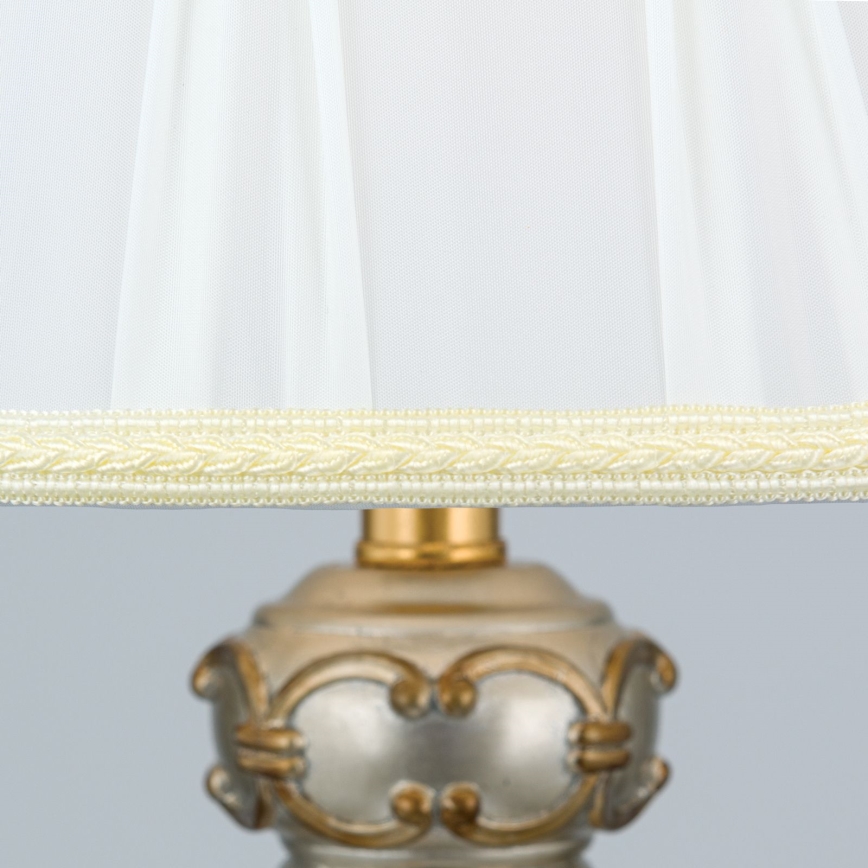 Podna lampa TIZIA 1xE27/60W/230V bela/zlatna/patina