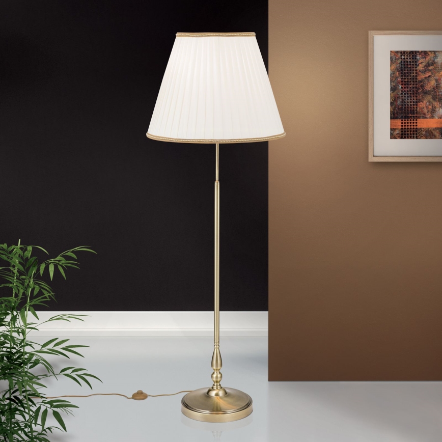 Podna lampa TONIA 2xE27/60W/230V 154 cm bela/bronzana