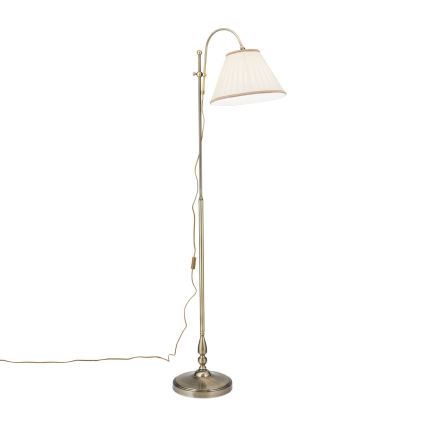 Podna lampa TONIA 1xE27/60W/230V 183 cm bela/bronzana