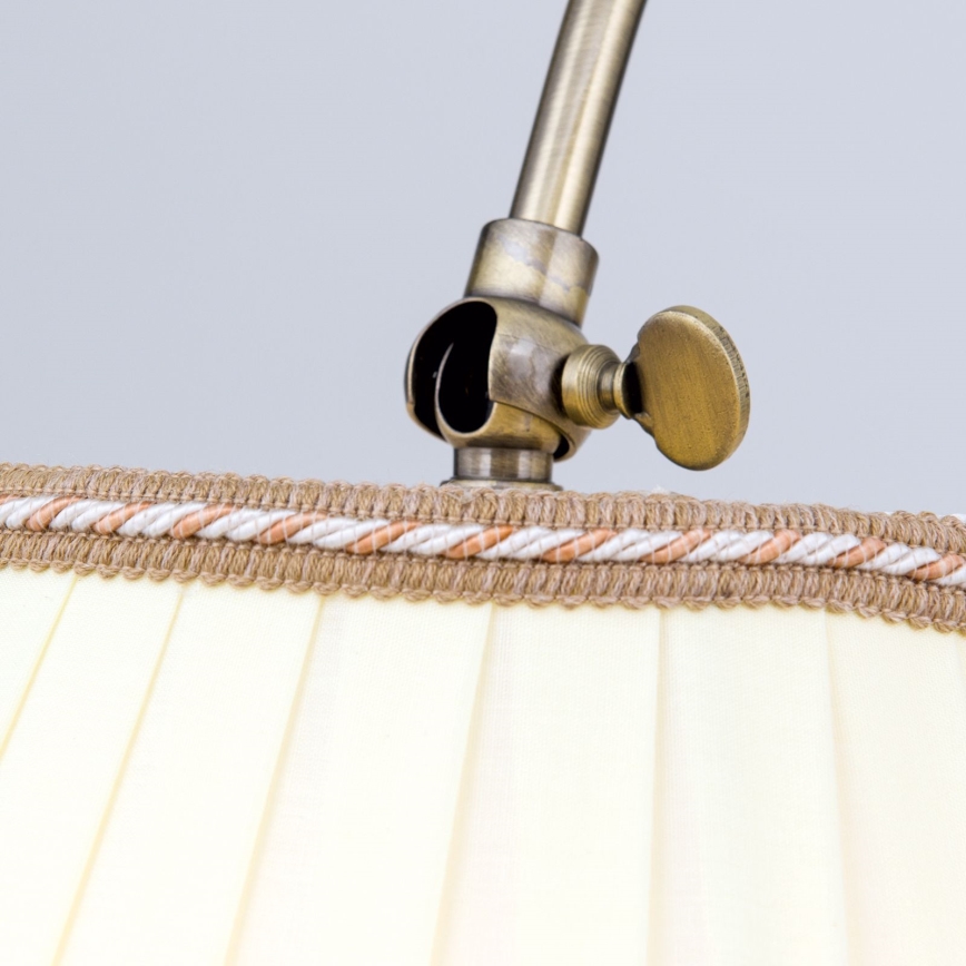 Podna lampa TONIA 1xE27/60W/230V 183 cm bela/bronzana
