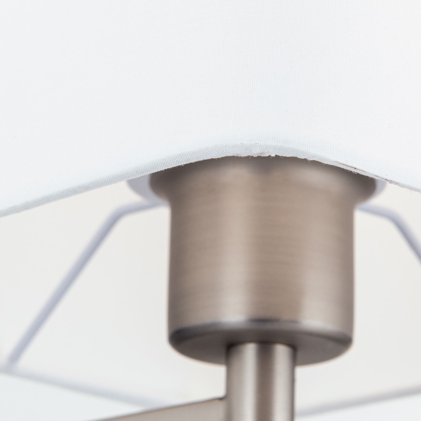 Podna lampa CARLTON 1xE27/40W/230V bela/mat krom