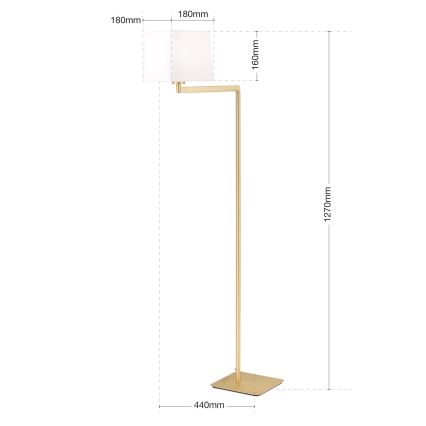 Podna lampa CARLTON 1xE27/40W/230V bela/zlatna