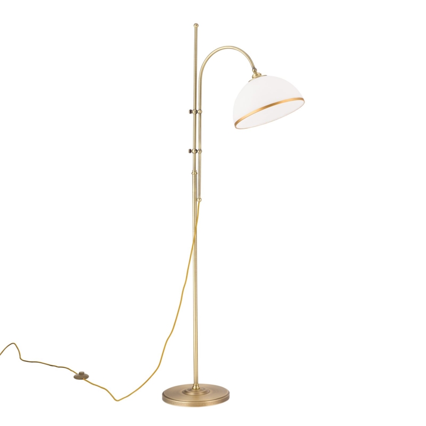 Podna lampa OLD LAMP 1xE27/40W/230V bela/mesing