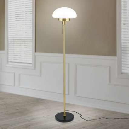 Podna lampa SPARTA 1xE27/40W/230V zlatna/crno