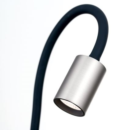 LED Fleksibilna stona lampa sa štipaljkom KURT LED/5W/230V srebrno