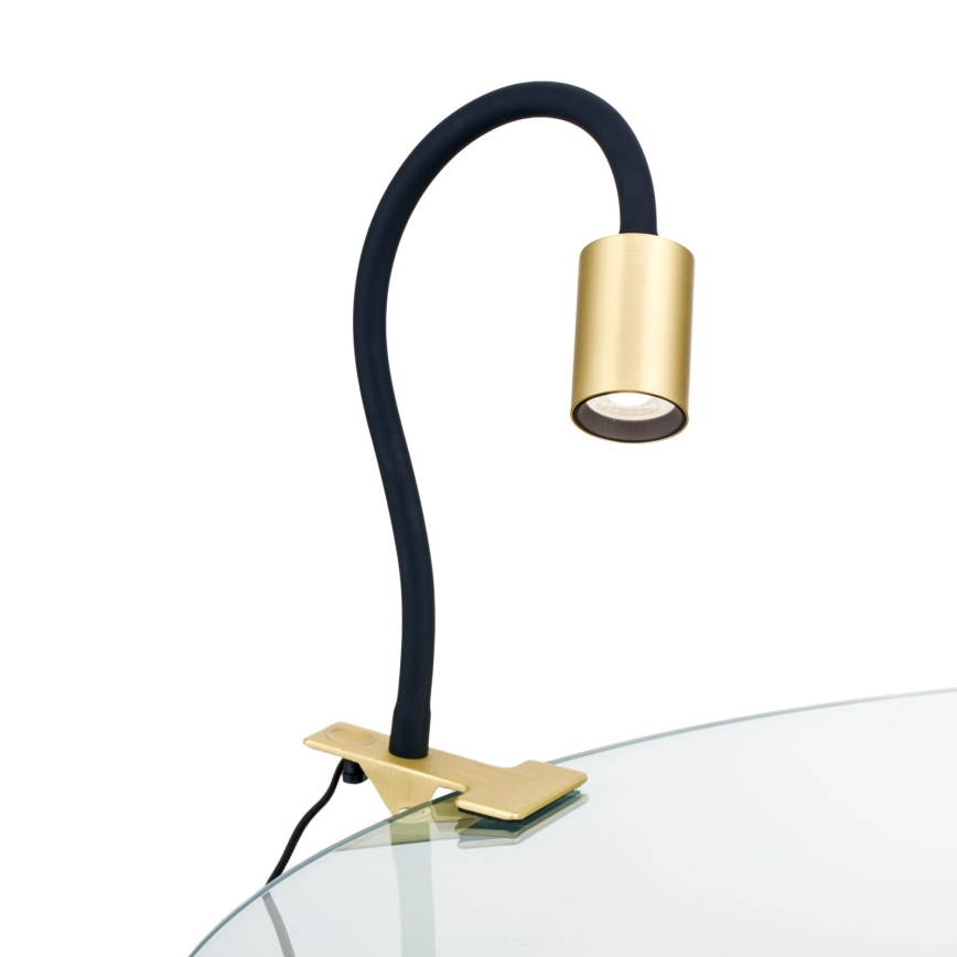 LED Fleksibilna stona lampa sa štipaljkom KURT LED/5W/230V zlatna