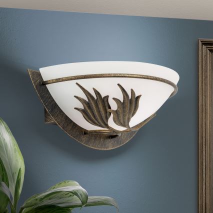 Zidna lampa FLEUR 1xE14/60W/230V bronzana