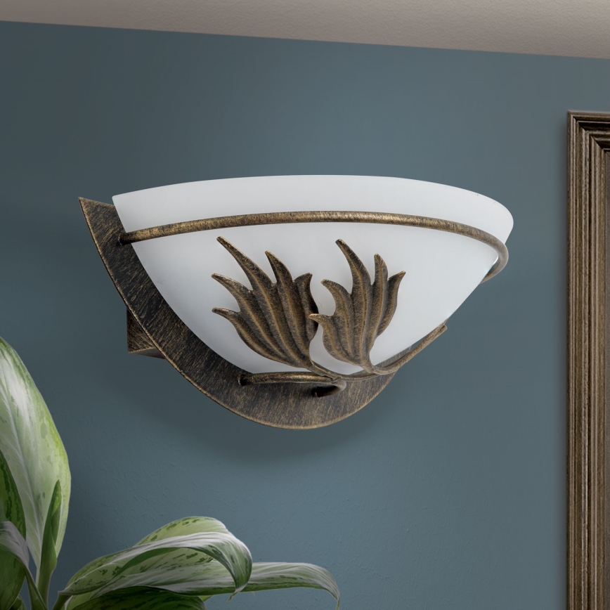 Zidna lampa FLEUR 1xE14/60W/230V bronzana
