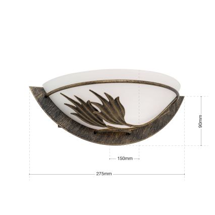 Zidna lampa FLEUR 1xE14/60W/230V bronzana