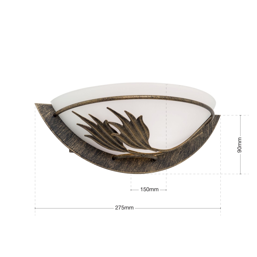 Zidna lampa FLEUR 1xE14/60W/230V bronzana