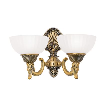 Zidna lampa ROCCA 2xE27/60W/230V bronzana/bela