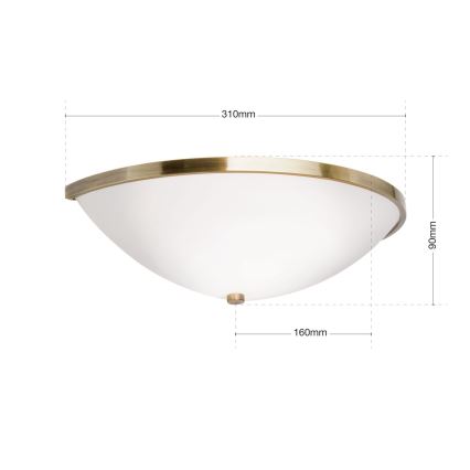 Zidna lampa AIDA 1xE14/40W/230V bronzana/patina