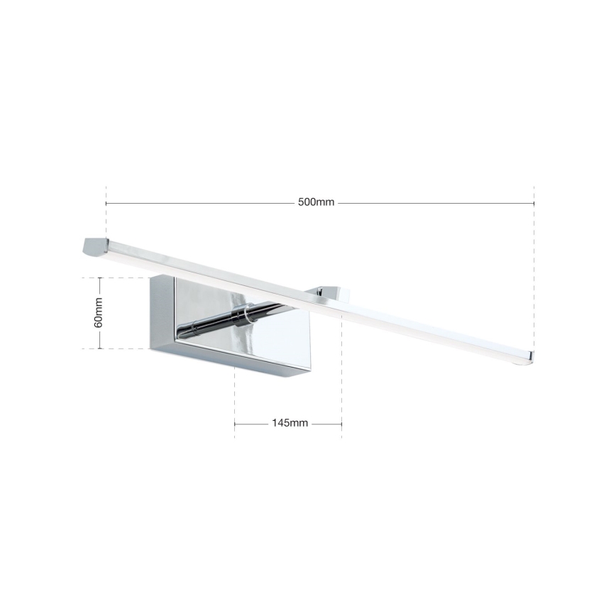 LED Lampa za slike PUBLIO LED/10W/230V 50 cm sjajni krom