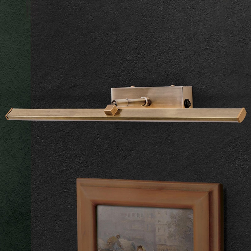 LED Lampa za slike PUBLIO LED/10W/230V 50 cm zlatna/patina