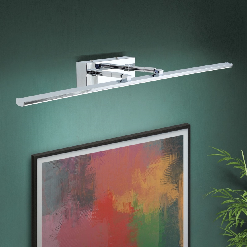 LED Lampa za slike PUBLIO LED/15W/230V 75 cm sjajni krom