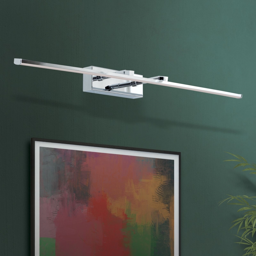 LED Lampa za slike PUBLIO LED/15W/230V 75 cm sjajni krom