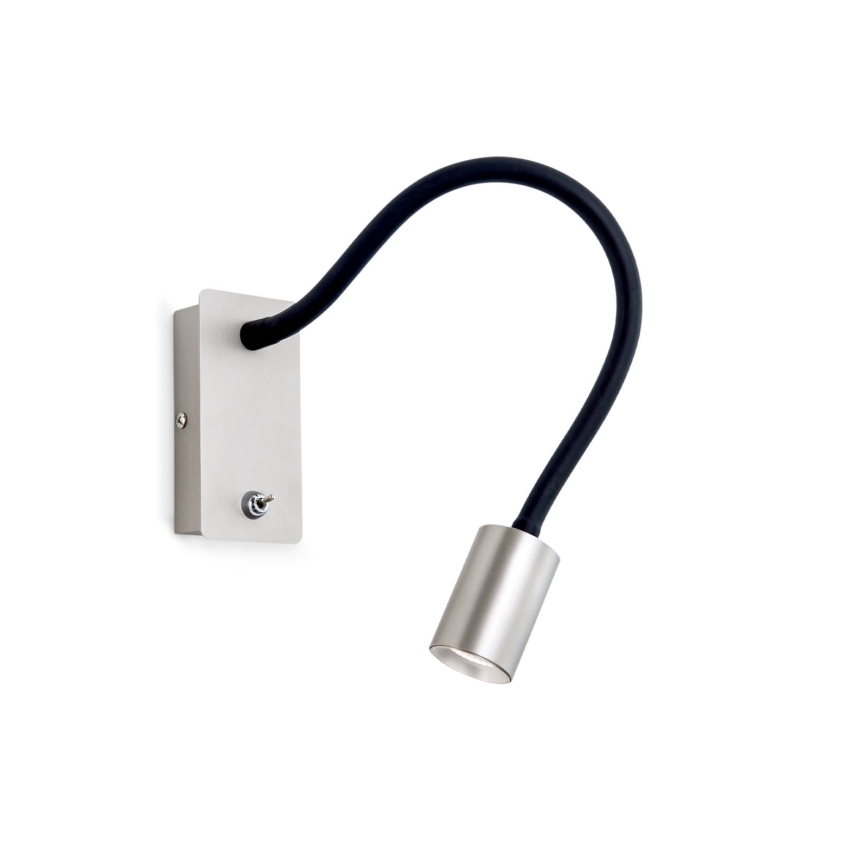 LED Fleksibilna zidna lampica KURT LED/5W/230V srebrno