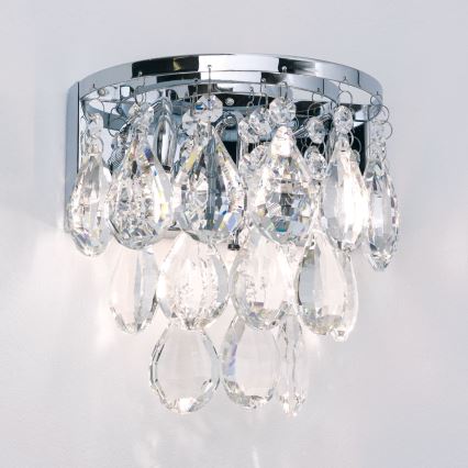Kristalna zidna lampa CELESTE 2xG9/40W/230V sjajni krom