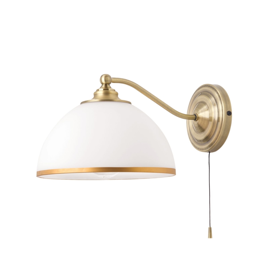 Zidna lampa OLD LAMP 1xE27/40W/230V bela/mesing