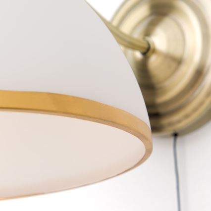 Zidna lampa OLD LAMP 1xE27/40W/230V bela/mesing