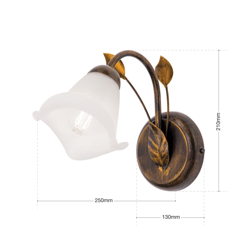 Zidna lampa SISI 1xE14/40W/230V bronzana/patina