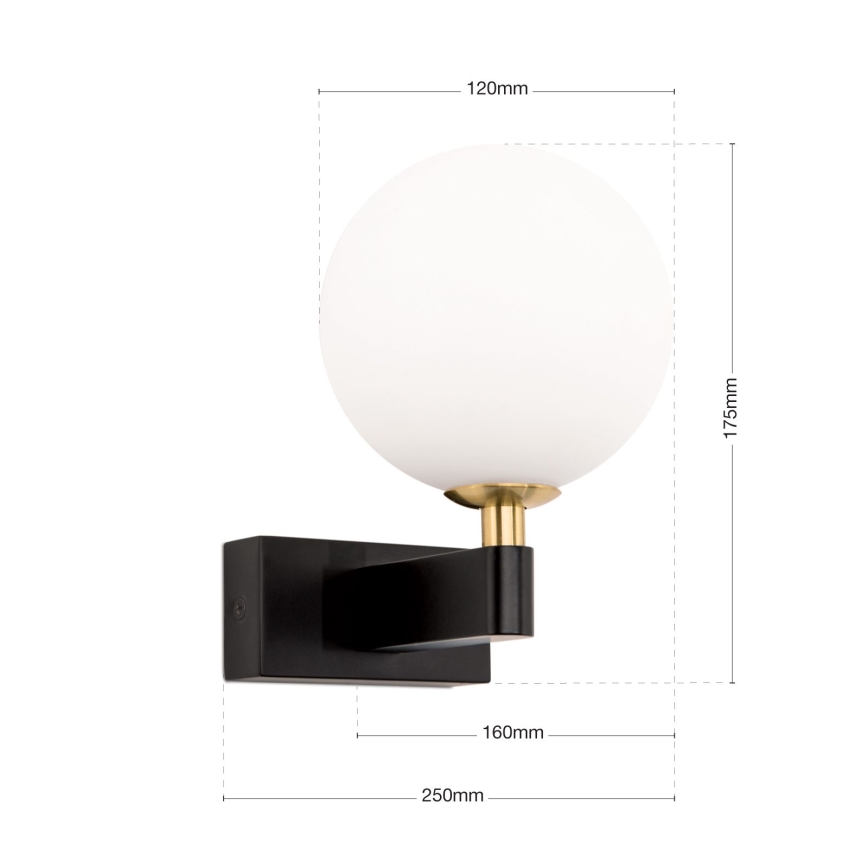 Zidna lampa za kupatilo MARA 1xG9/20W/230V IP44 crno