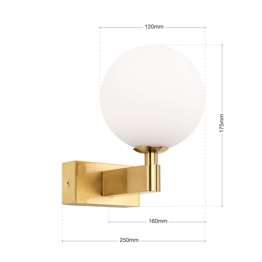 Zidna lampa za kupatilo MARA 1xG9/20W/230V IP44 zlatna