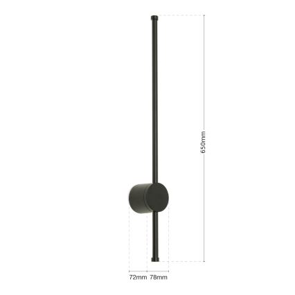 LED Rasveta za ogledalo u kupatilu FERDINAND LED/12W/230V IP54 crno