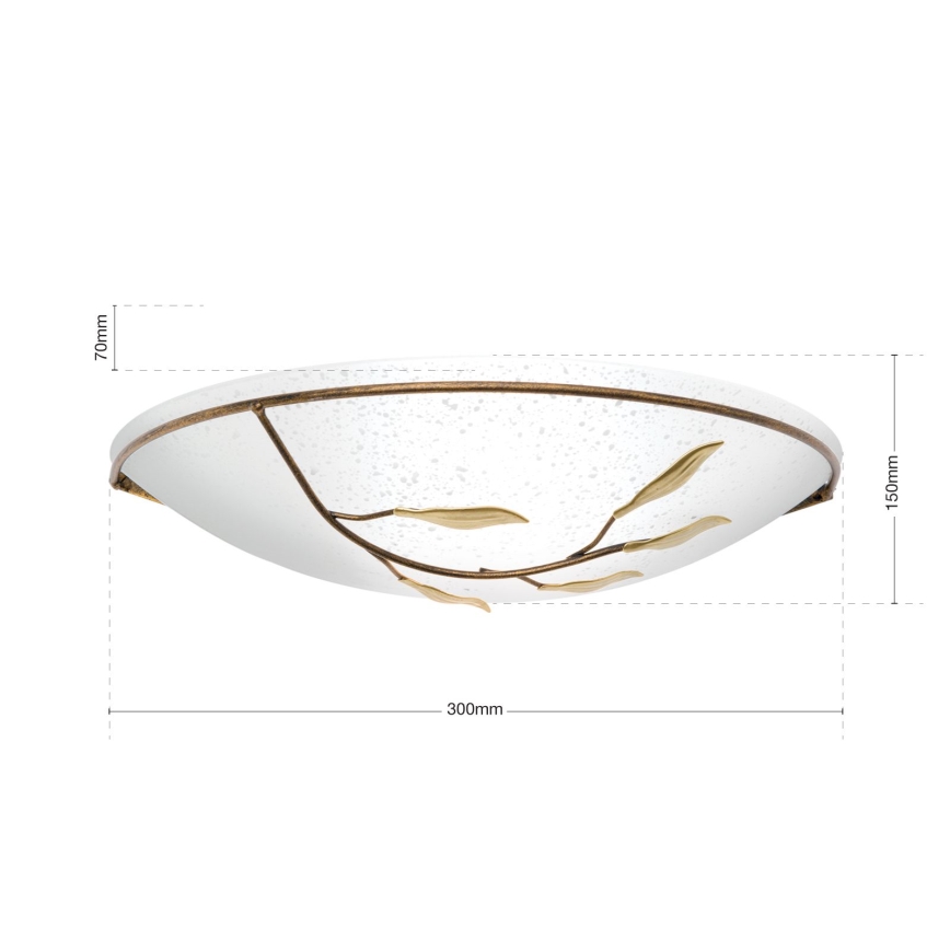 Zidna lampa LUCA 1xE27/60W/230V bronzana/patina