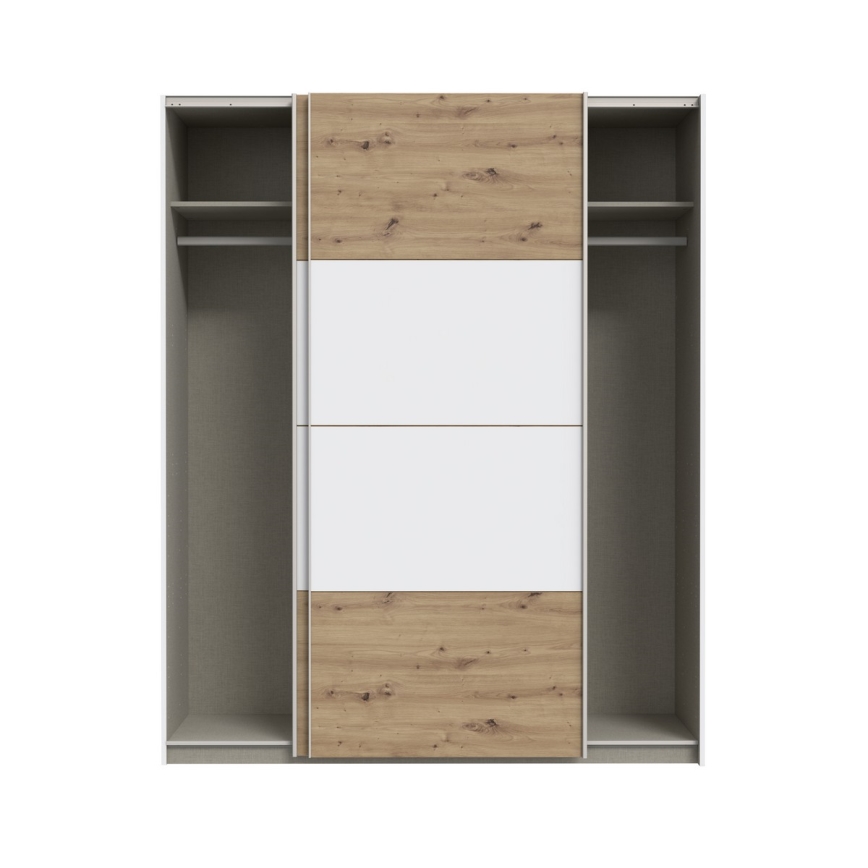 Ormar KARO 170x210 cm beo/hrast artisan