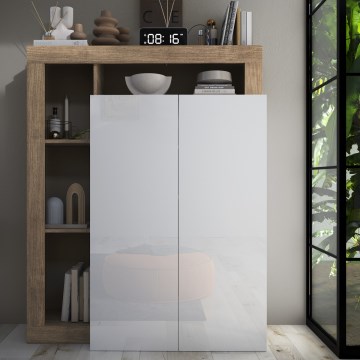 Ormar LENOR beli/svetli hrast