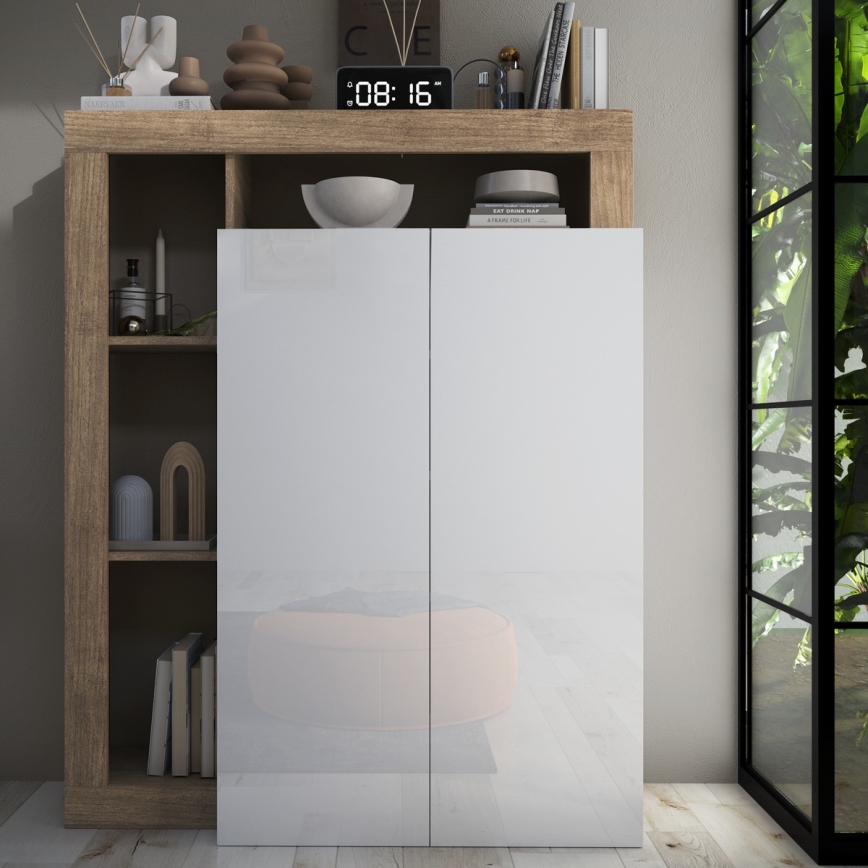 Ormar LENOR beli/svetli hrast