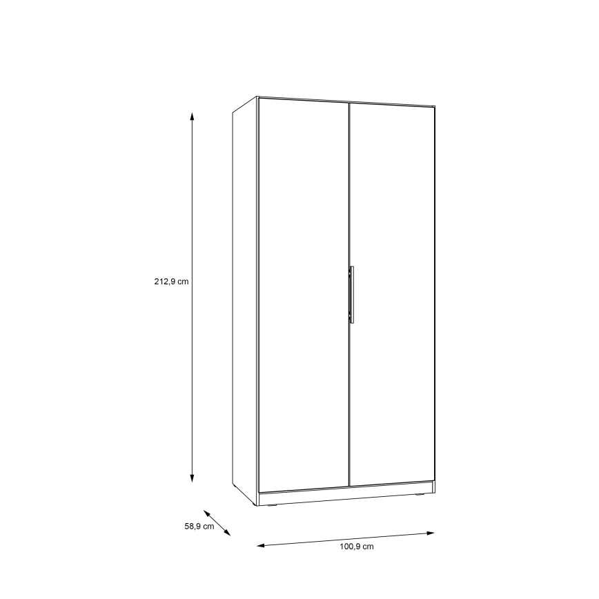 Ormar MARO 100x213 cm artisan hrast