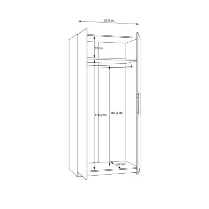 Ormar MARO 100x213 cm artisan hrast