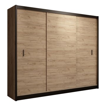 Ormar sa kliznim vratima SAPHIRA 250x215 cm hrast craft