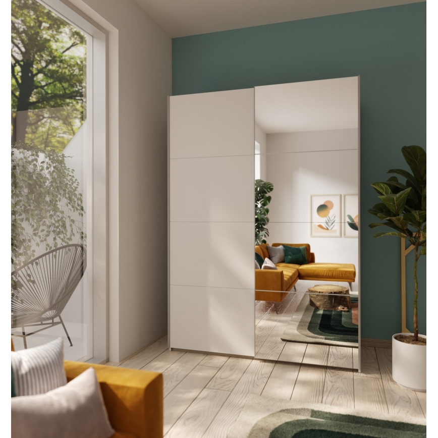 Ormar sa ogledalom KARO 150x210 cm beo