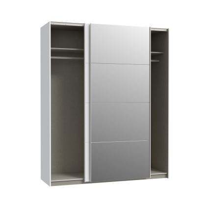 Ormar sa ogledalom KARO 170 x 210 cm, beo