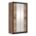Ormar sa ogledalom MIRO 120x215 cm hrast craft/crna